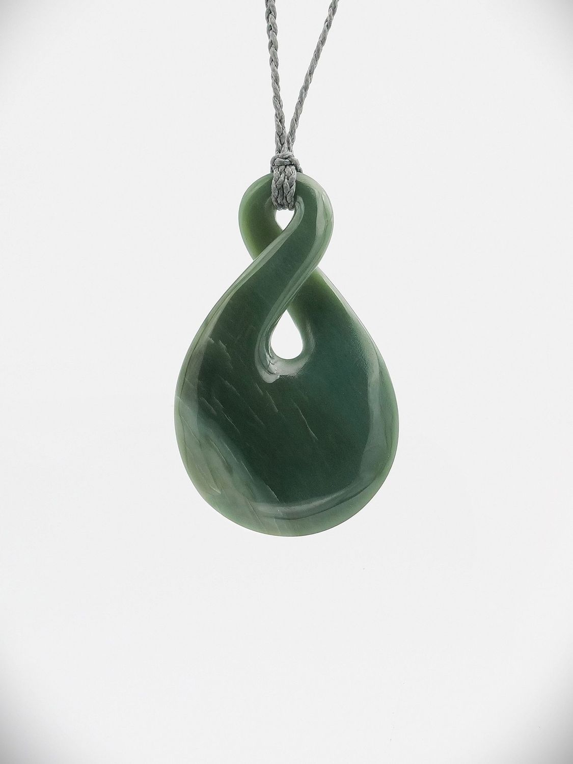 Moko Pounamu Pikorua NZ Genuine Inanga Flower Greenstone - Taruna