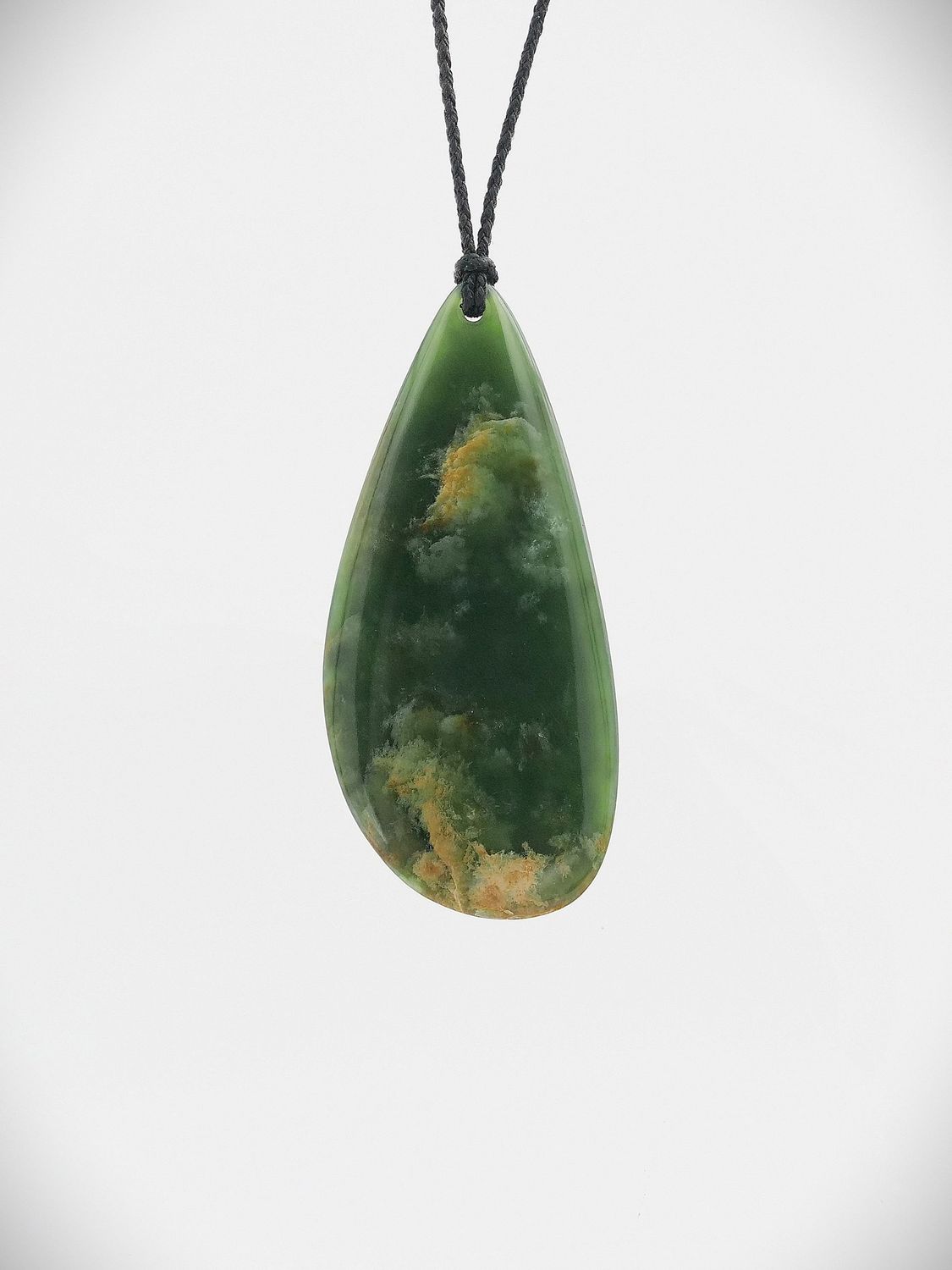 Moko Pounamu Roimata (Teardrop) NZ Genuine Marsden Flower Greenstone - Pukehinau