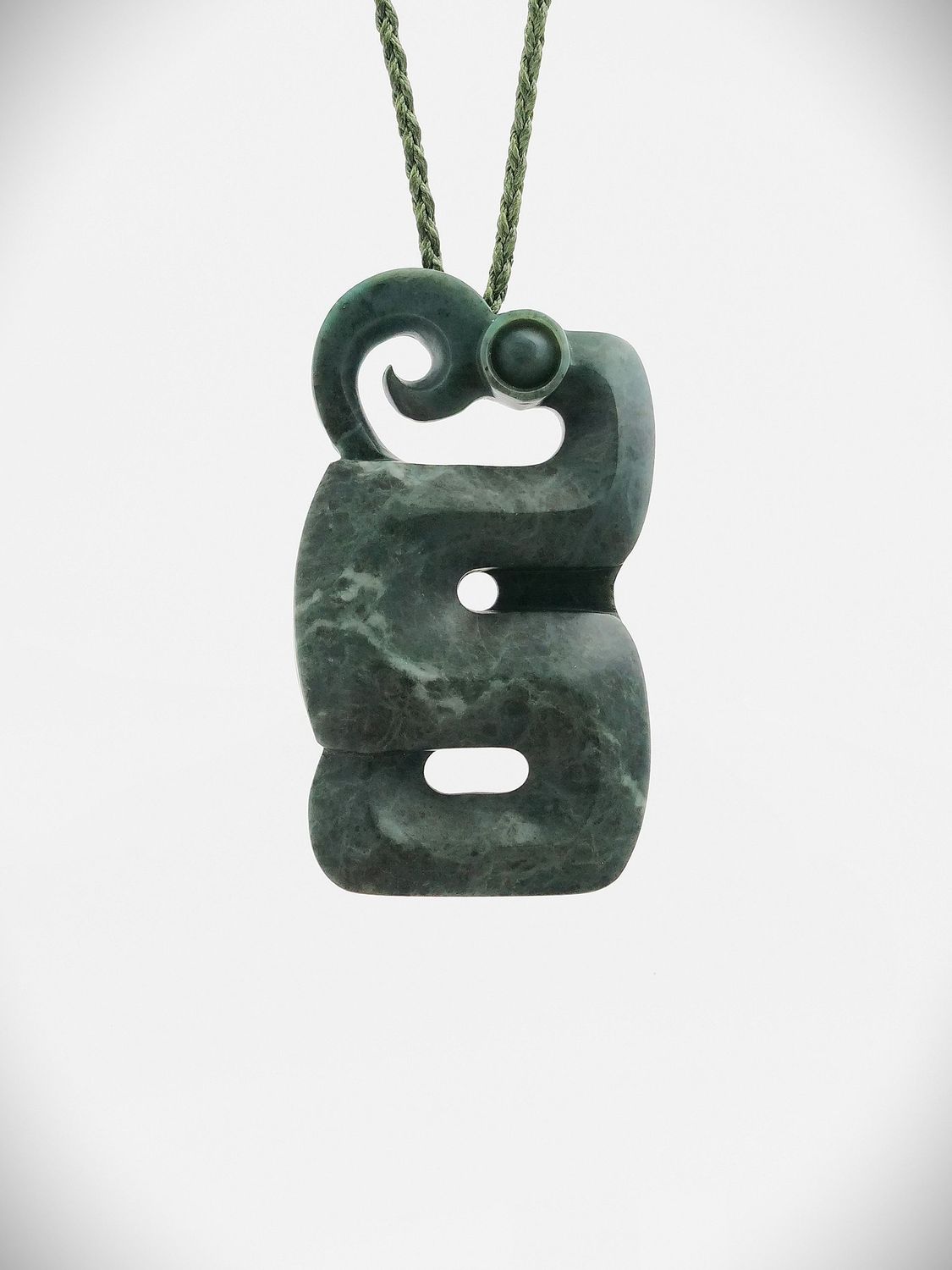 Moko Pounamu Manaia NZ Genuine (Nelson) Te Tau Ihu Blue Greenstone - Tiraumea