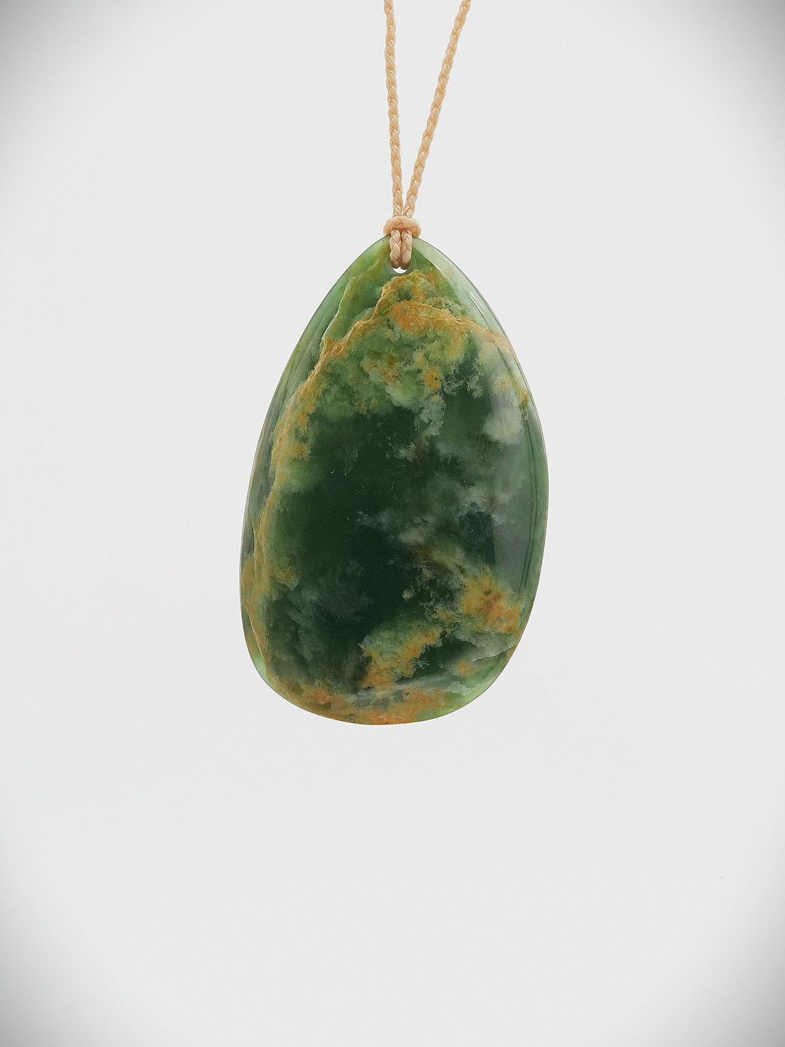 Moko Pounamu Roimata (Teardrop) NZ Genuine Marsden Flower Greenstone - Ruakituri