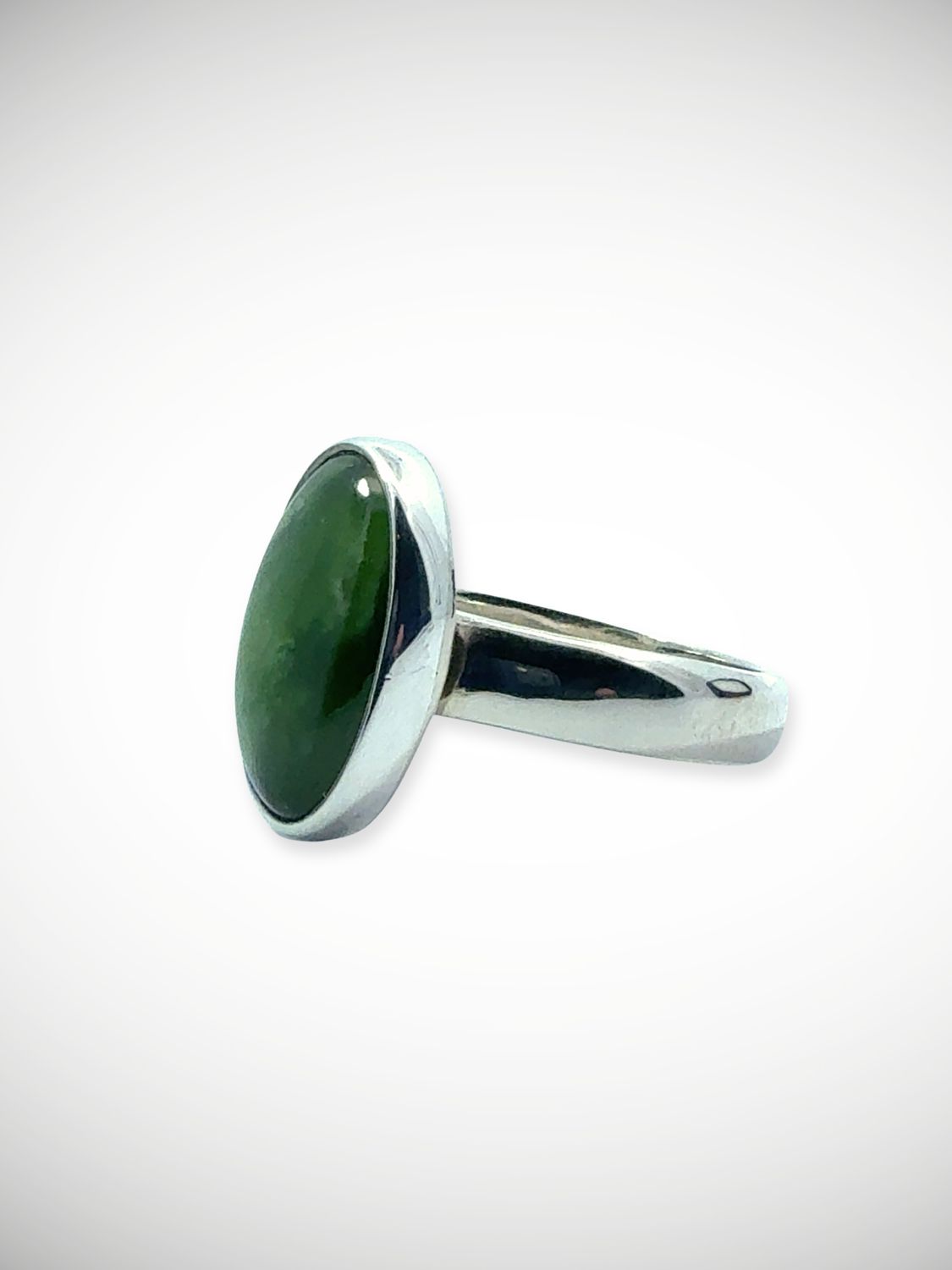Moko Pounamu Jewellery NZ Genuine Kahurangi Flower Pounamu & Sterling Silver Ring - Aratapu