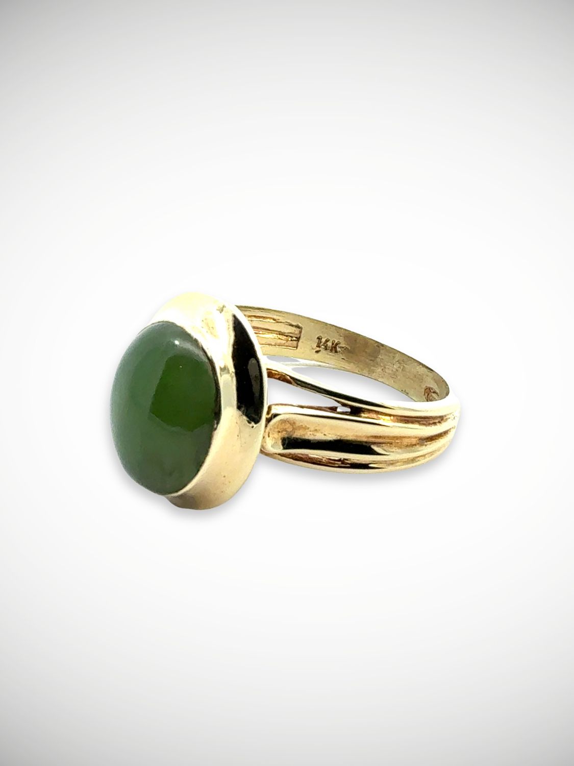Moko Pounamu Jewellery NZ Genuine Kahurangi Pounamu & 14kt Gold Ring - Aropaonui
