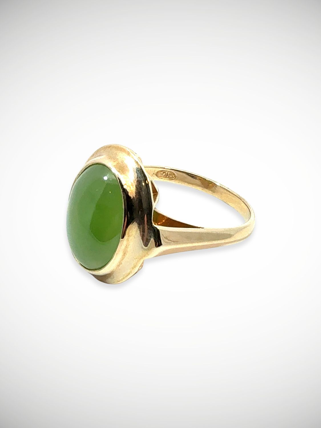 Moko Pounamu Jewellery NZ Genuine Inanga Pounamu & 9kt Gold Ring - Auripo