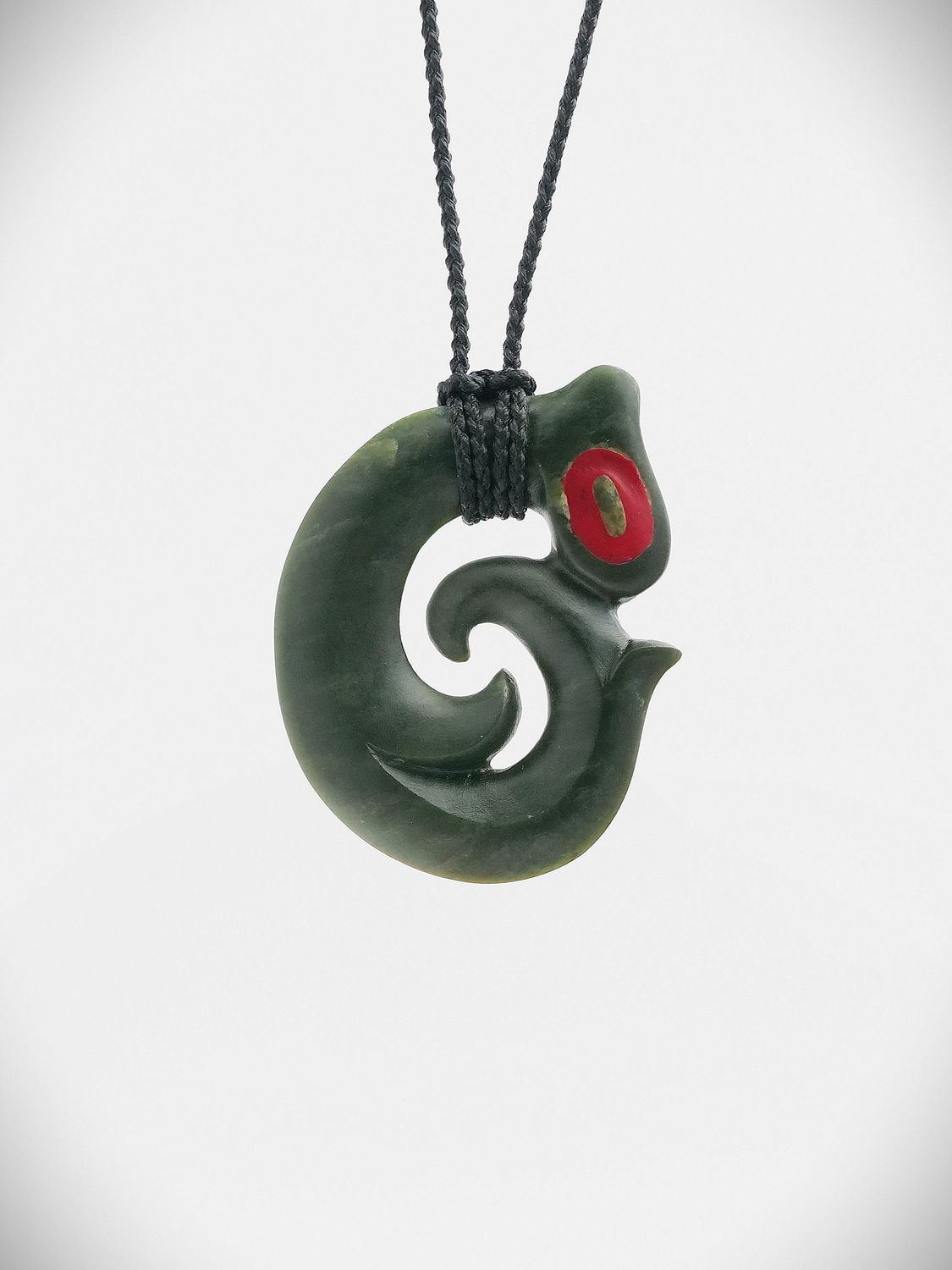 Moko Pounamu Koropepe NZ Genuine Kawakawa Greenstone - Paringa