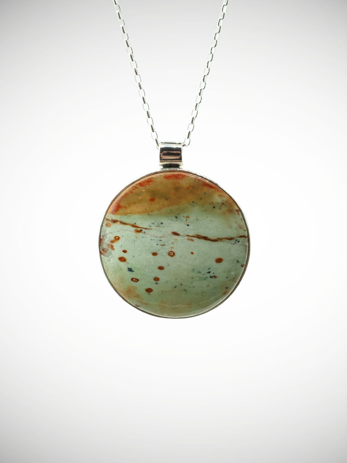 Moko Pounamu Genuine NZ Kokopu Greenstone & Sterling Silver Pendant - Awatoto