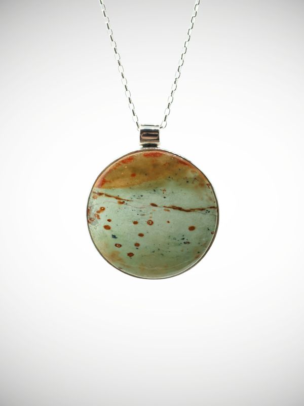 Moko Pounamu Genuine NZ Kokopu Greenstone & Sterling Silver Pendant - Awatoto