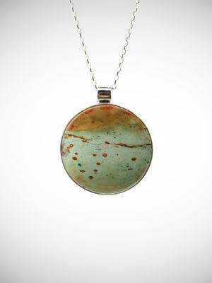 Moko Pounamu Genuine NZ Kokopu Greenstone & Sterling Silver Pendant - Awatoto