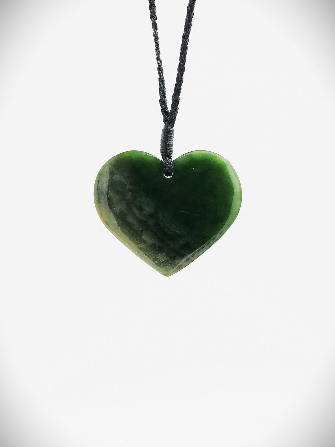 Moko Pounamu Heart NZ Genuine Marsden Flower Greenstone - Makarau