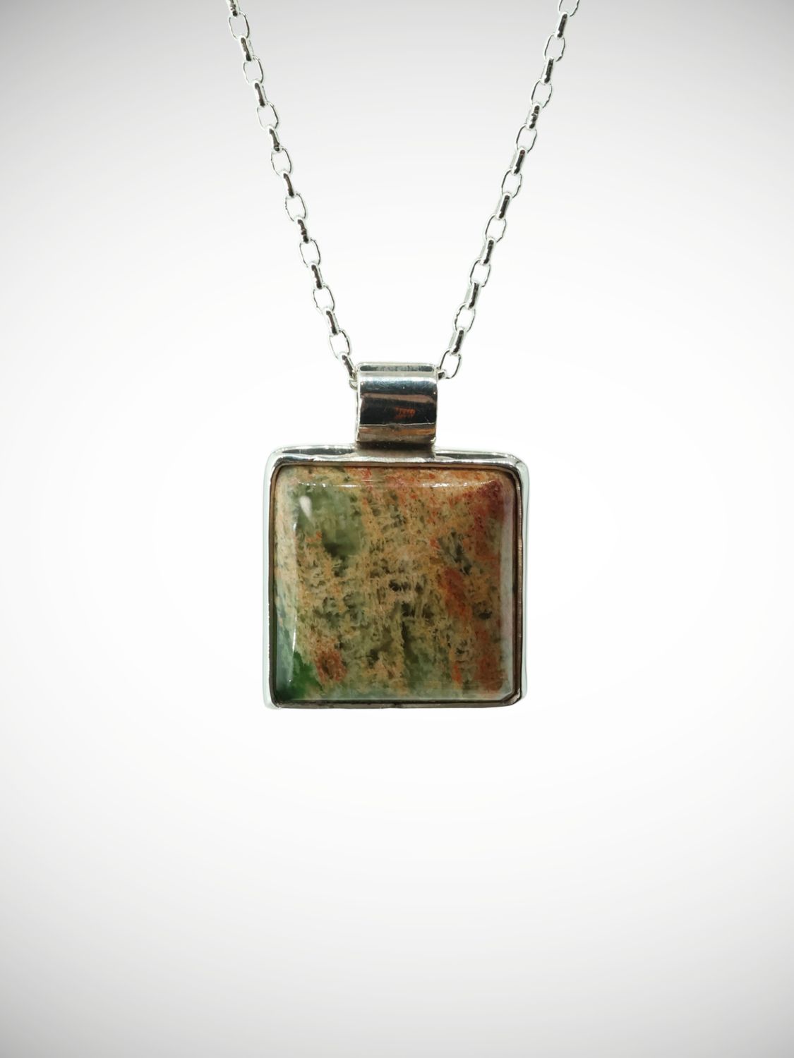 Moko Pounamu Genuine NZ Marsden Flower Greenstone & Sterling Silver Drop Pendant - Hokanui