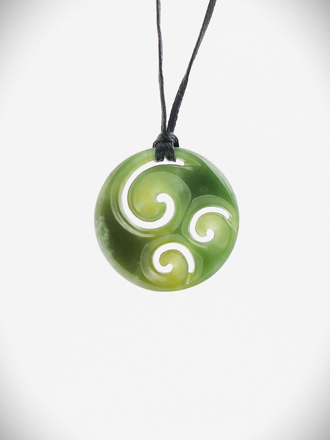 Moko Pounamu Porohita (Disc) NZ Genuine Kahotea Greenstone  - Kuratau