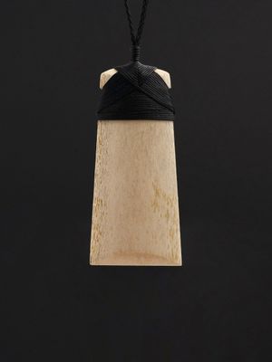 Moko Pounamu Toki Genuine Whale Bone Carving - Kauauroa