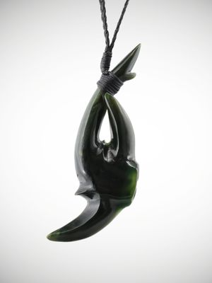 Moko Pounamu Te Whai Rahi (Manta Ray) Genuine NZ Kawakawa Greenstone - Kaihiku