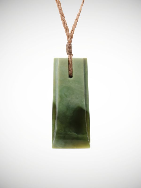 Moko Pounamu Toki Genuine NZ Kahotea Greenstone - Kaikoura