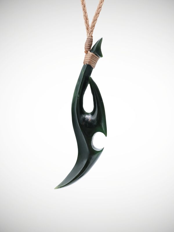 Moko Pounamu Te Whai Rahi (Manta Ray) Genuine NZ Kawakawa Greenstone - Kaimai
