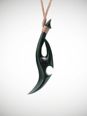 Moko Pounamu Te Whai Rahi (Manta Ray) Genuine NZ Kawakawa Greenstone - Kaimai