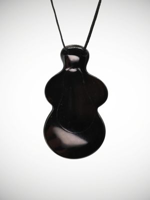 Moko Pounamu Australian Black Jade & Tahitian Pearl Pendant