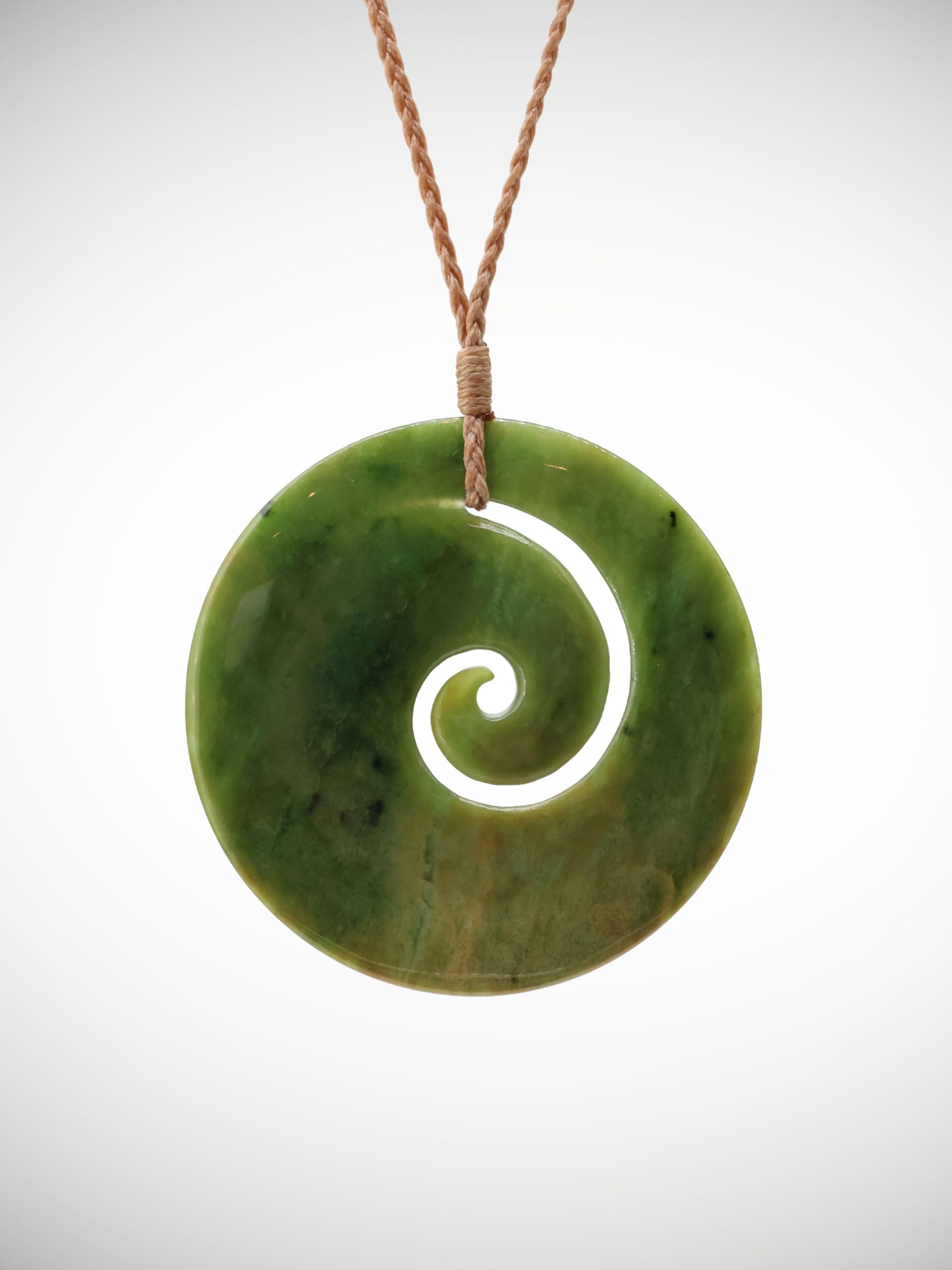 Moko Pounamu Koru Genuine NZ Raukaraka Greenstone - Kaipakirikiri