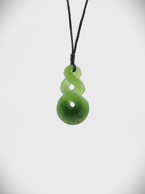 Moko Pounamu Pikorua NZ Genuine Kahurangi Flower Greenstone - Pehiri