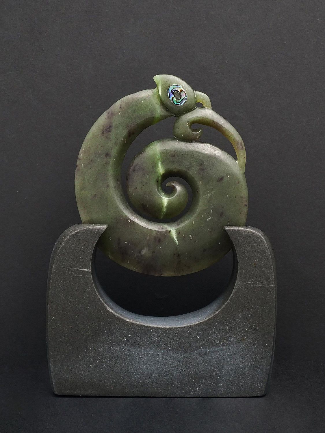 Moko Pounamu Koropepe NZ Genuine Totoweka Greenstone - Matawhero