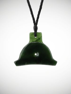 Moko Pounamu Shepherds Whistle Genuine NZ Kawakawa Greenstone - Kaitangiweka