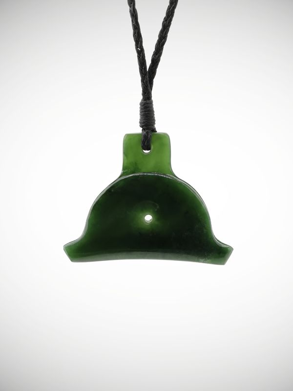 Moko Pounamu Shepherds Whistle Genuine NZ Kawakawa Greenstone - Kaitangata