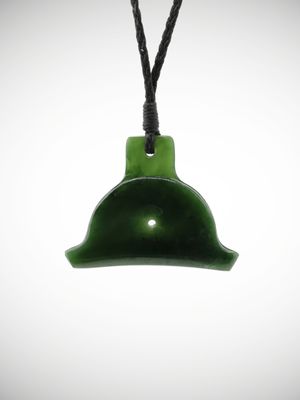 Moko Pounamu Shepherds Whistle Genuine NZ Kawakawa Greenstone - Kaitangata