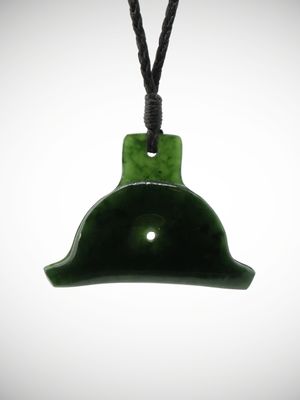 Moko Pounamu Shepherds Whistle Genuine NZ Kawakawa Greenstone - Kaitapeha