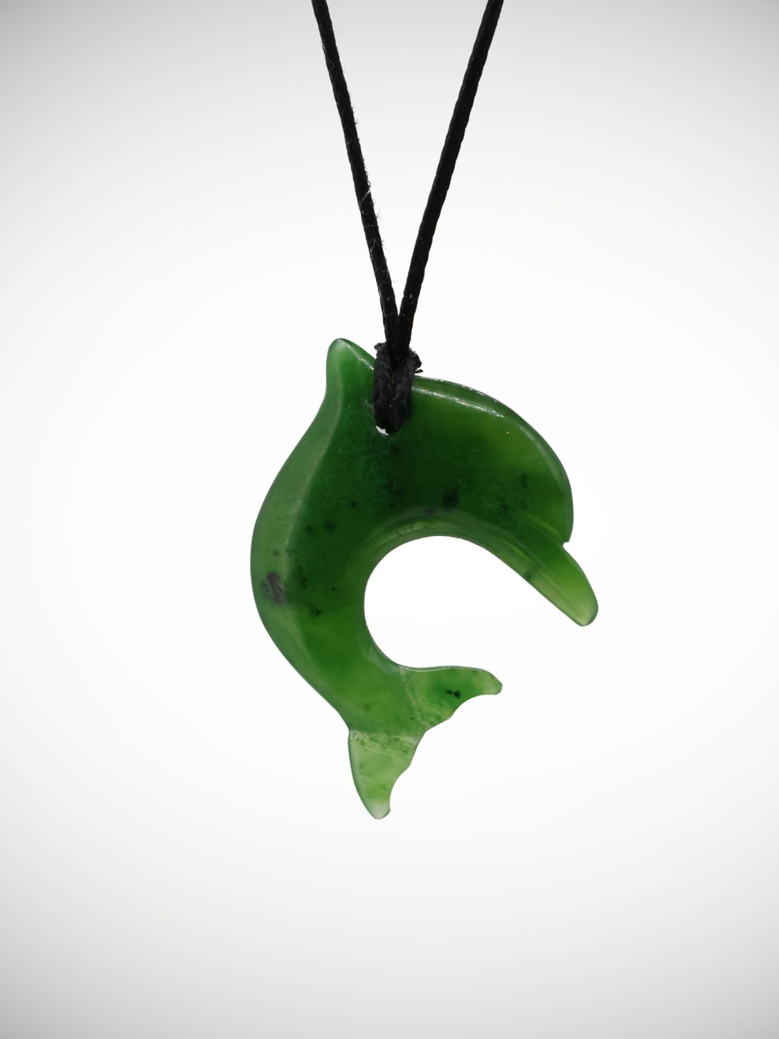 Moko Pounamu Dolphin Genuine NZ Kahurangi Greenstone - Kaiwera