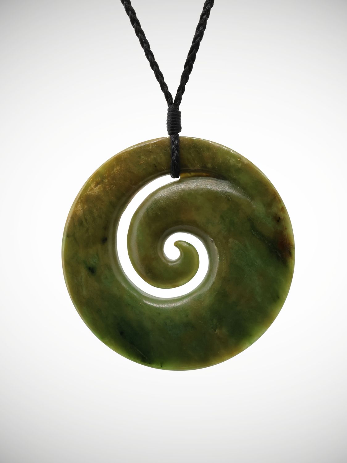Moko Pounamu Koru Genuine NZ Raukaraka Greenstone - Kaiwharawhara