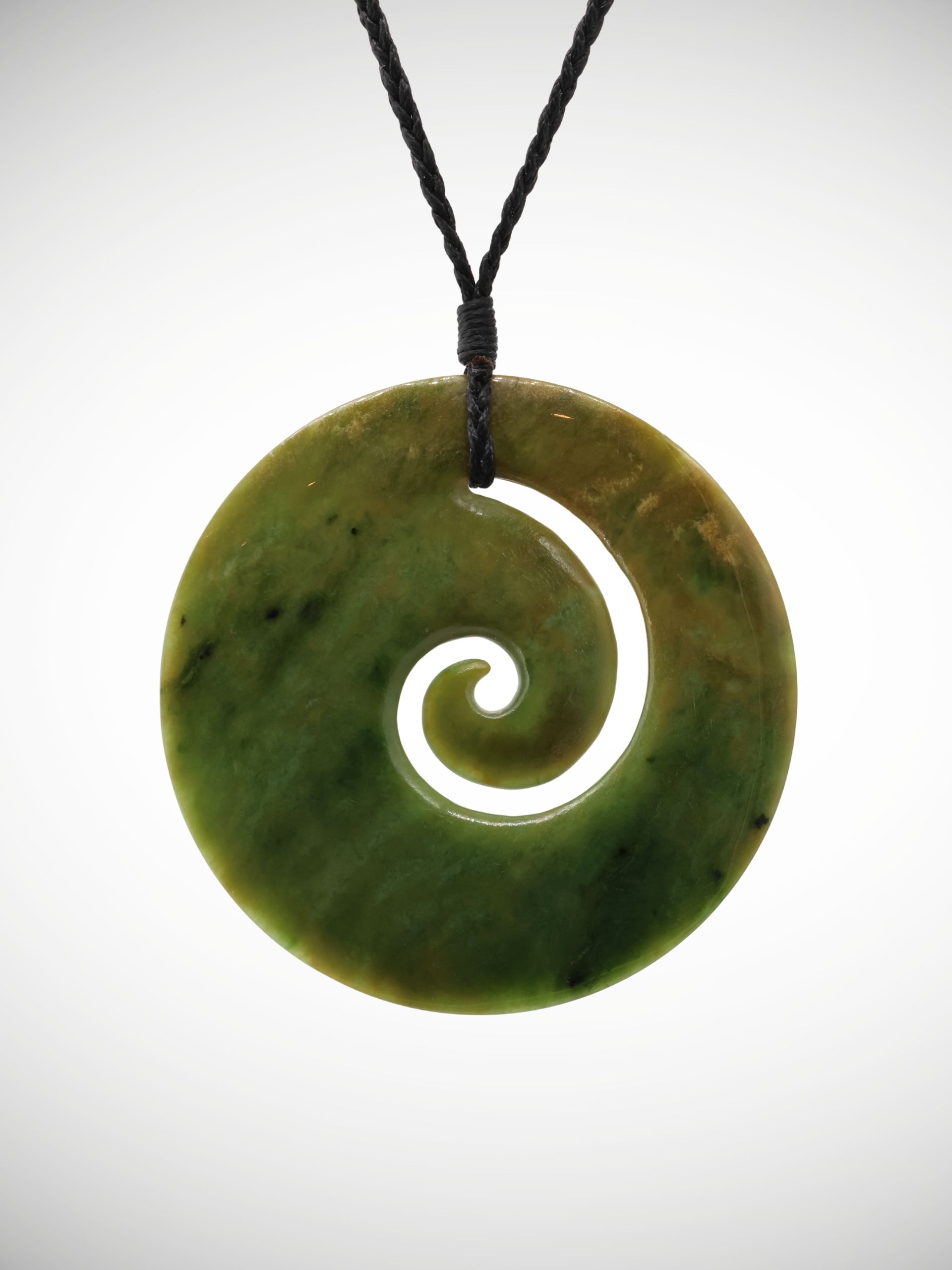 Moko Pounamu Koru Genuine NZ Raukaraka Greenstone - Kaiwharawhara