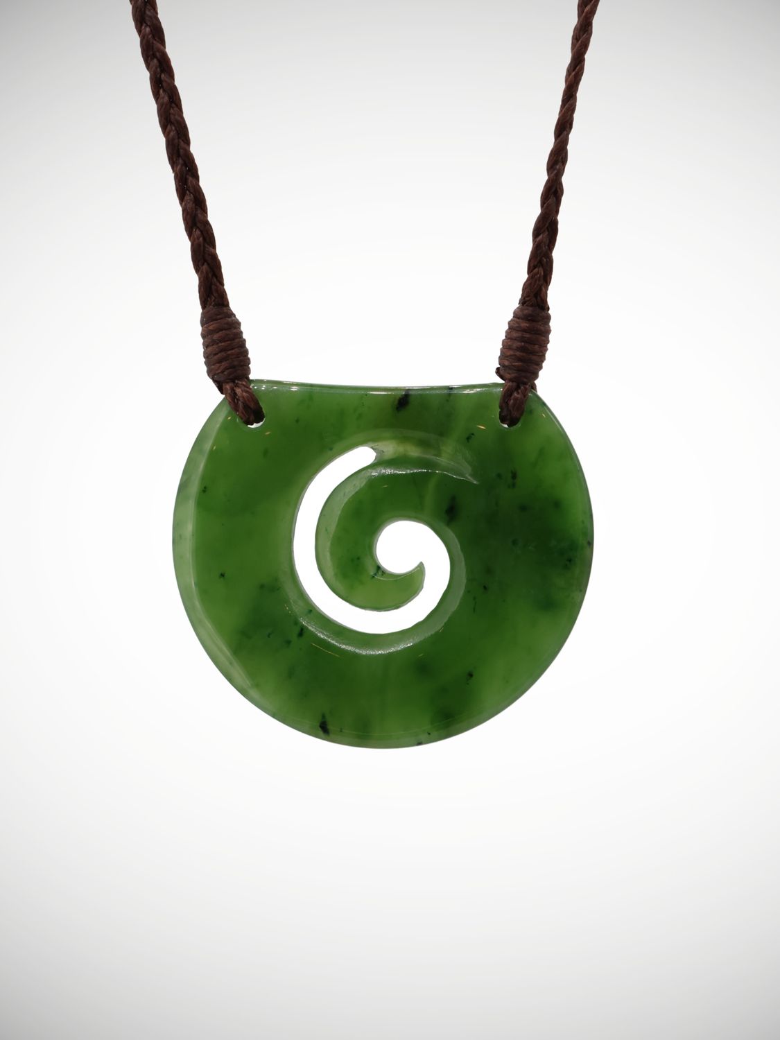 Moko Pounamu Koru Genuine NZ Kahurangi Greenstone - Kereone