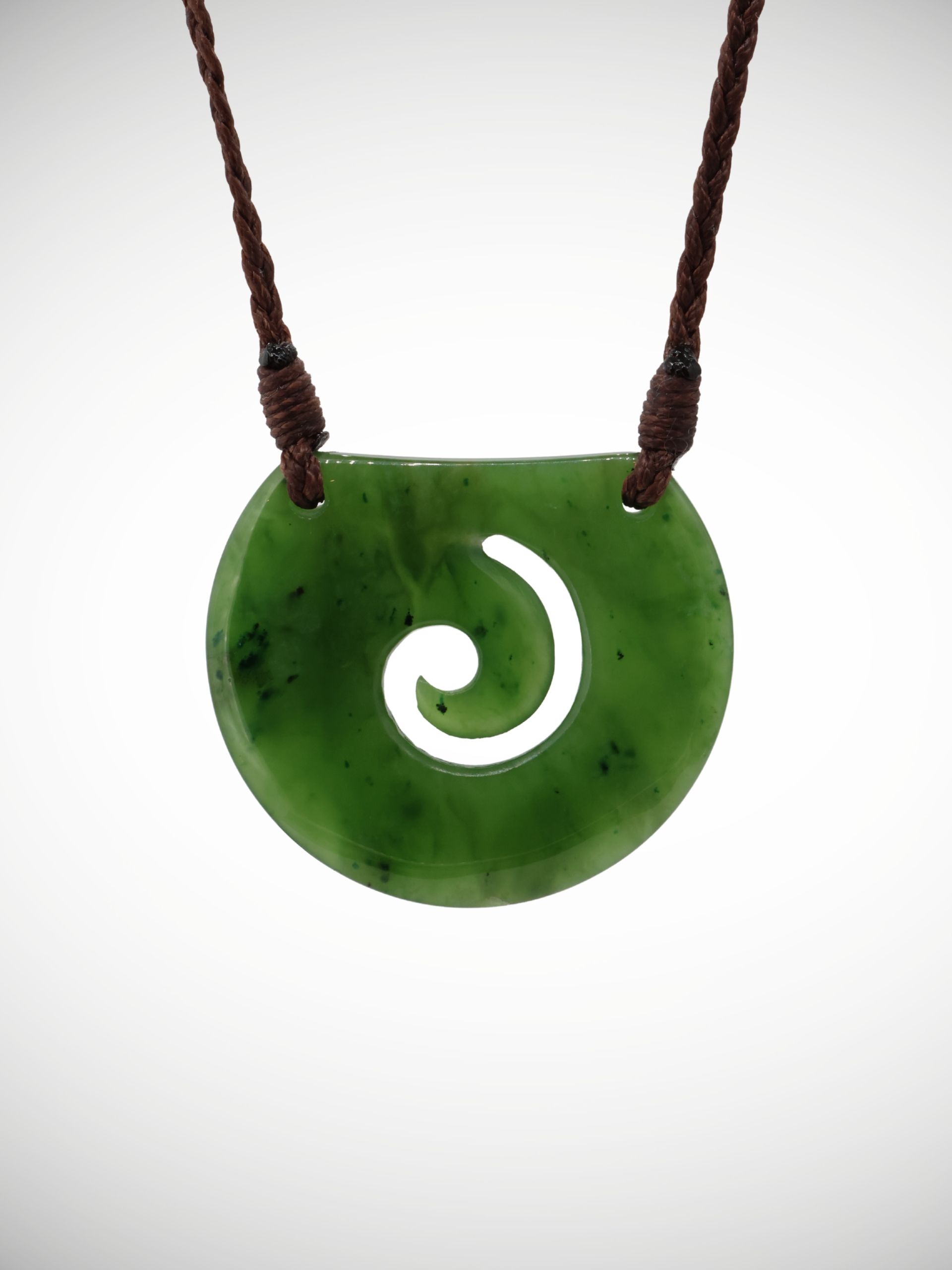 Moko Pounamu Koru Genuine NZ Kahurangi Greenstone - Kereone