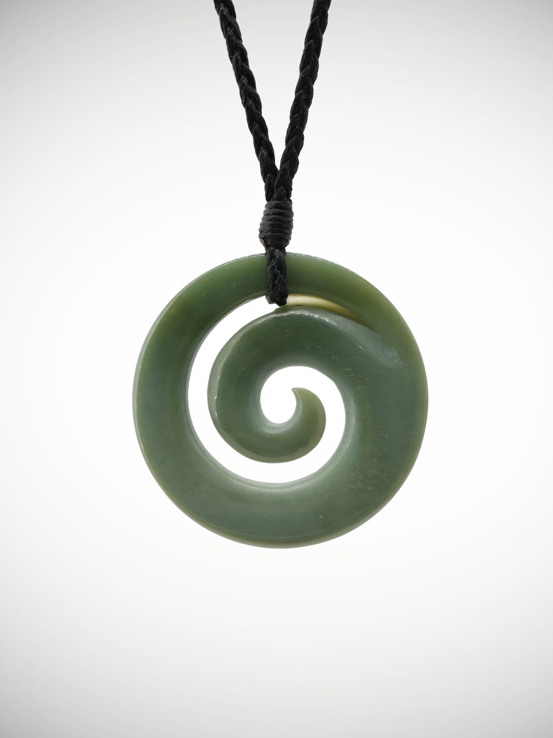 Moko Pounamu Koru Genuine NZ Inanga Greenstone - Kauroa