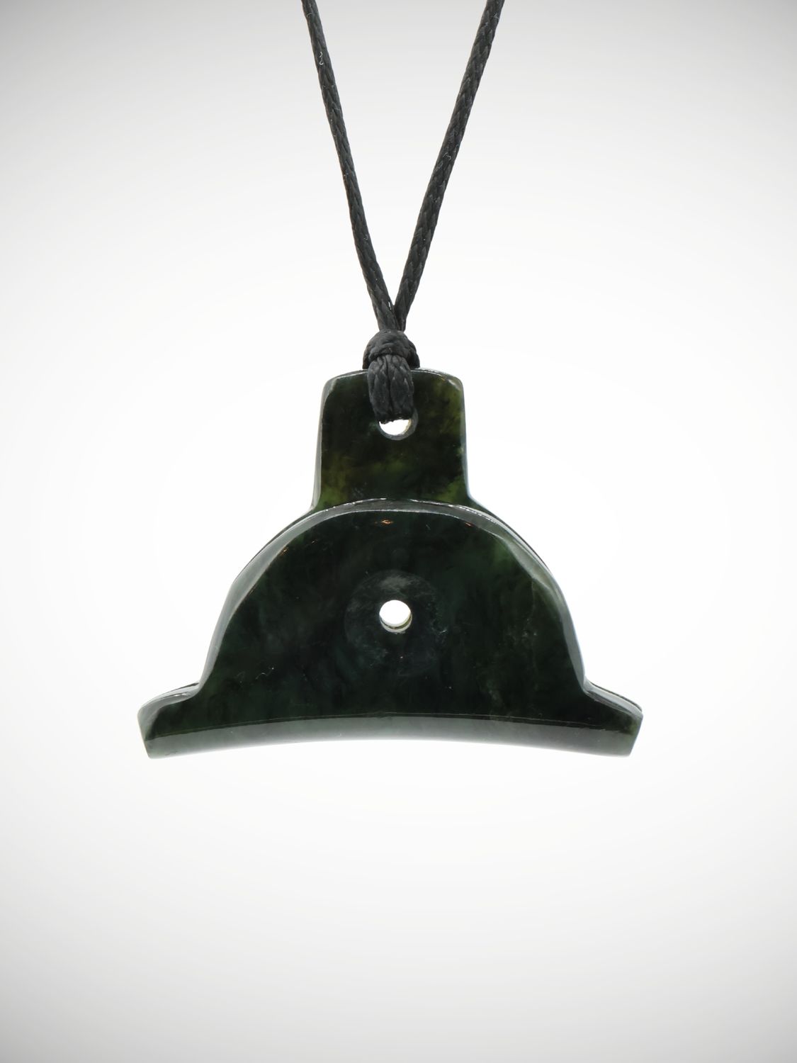 Moko Pounamu Shepherds Whistle Genuine NZ Kawakawa Greenstone - Kihikihi