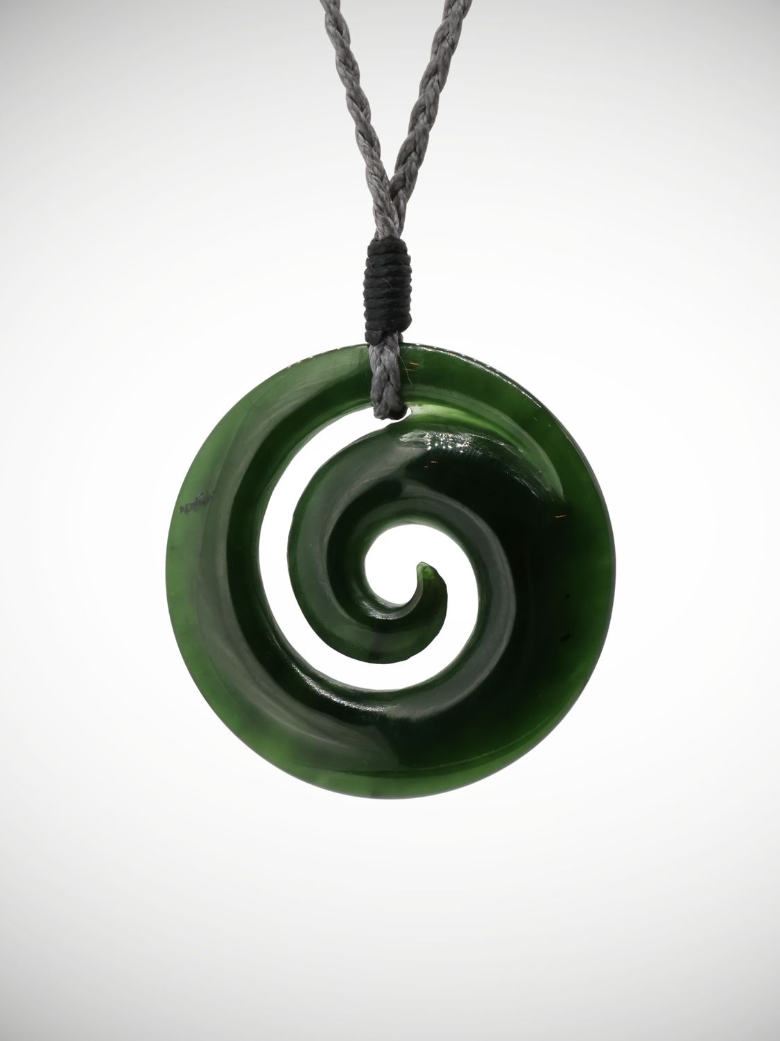 Moko Pounamu Koru Genuine NZ Kahurangi Greenstone - Kioreroa
