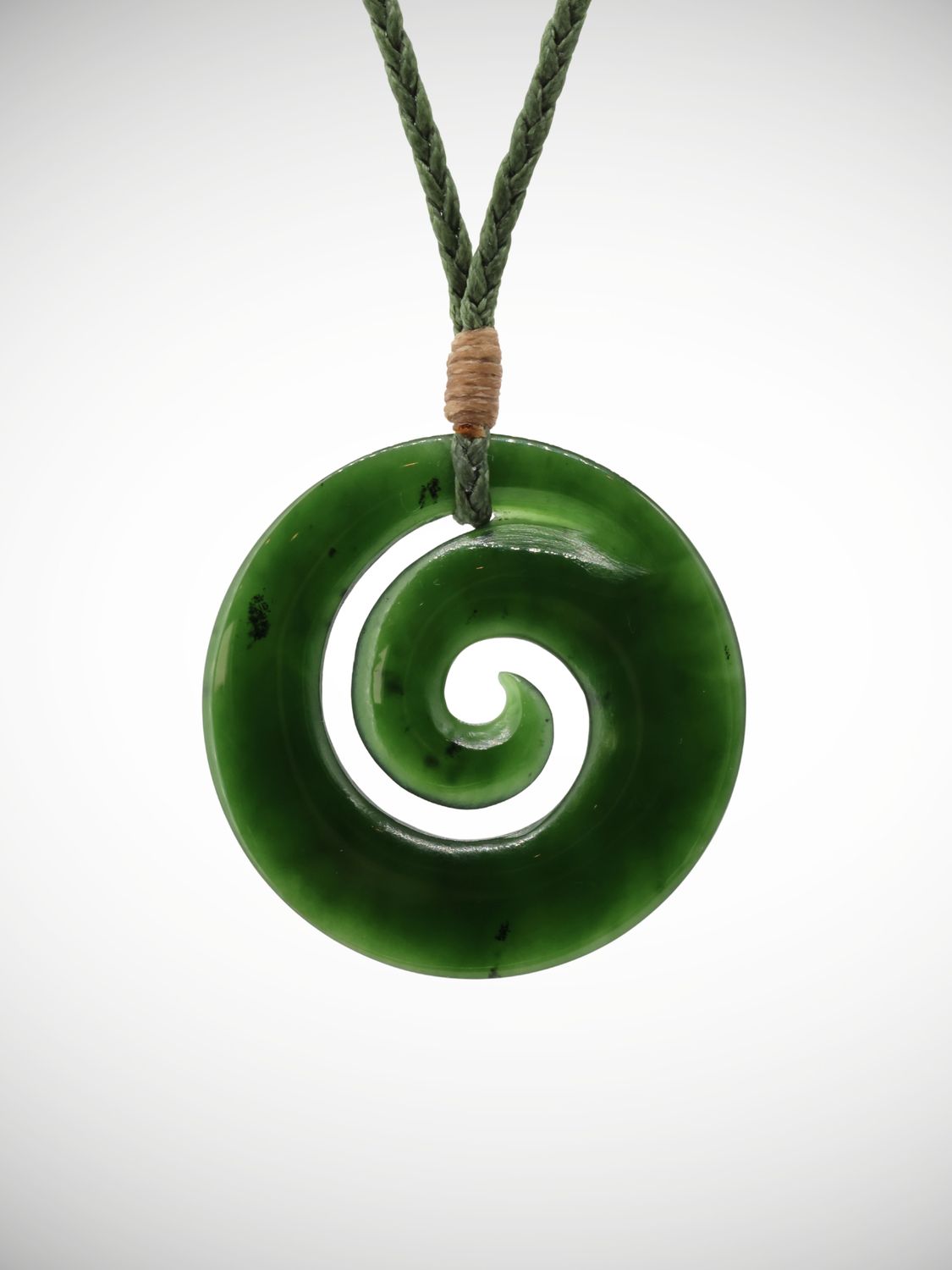 Moko Pounamu Koru Genuine NZ Kahurangi Greenstone - Kohinui