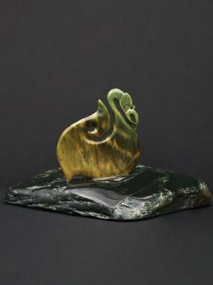 NZ Greenstone Manaia Sculpture