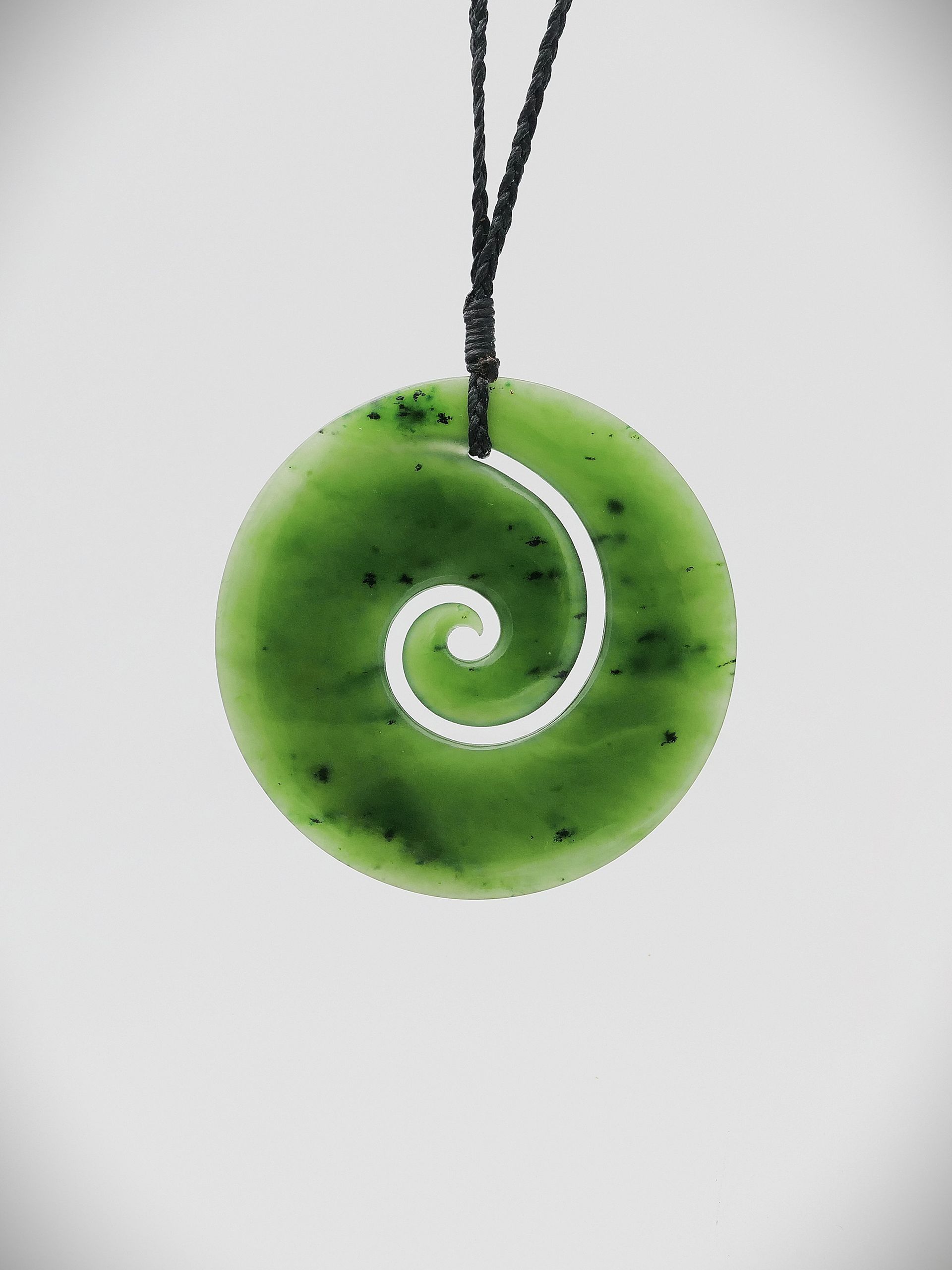 Pounamu koru pendant
