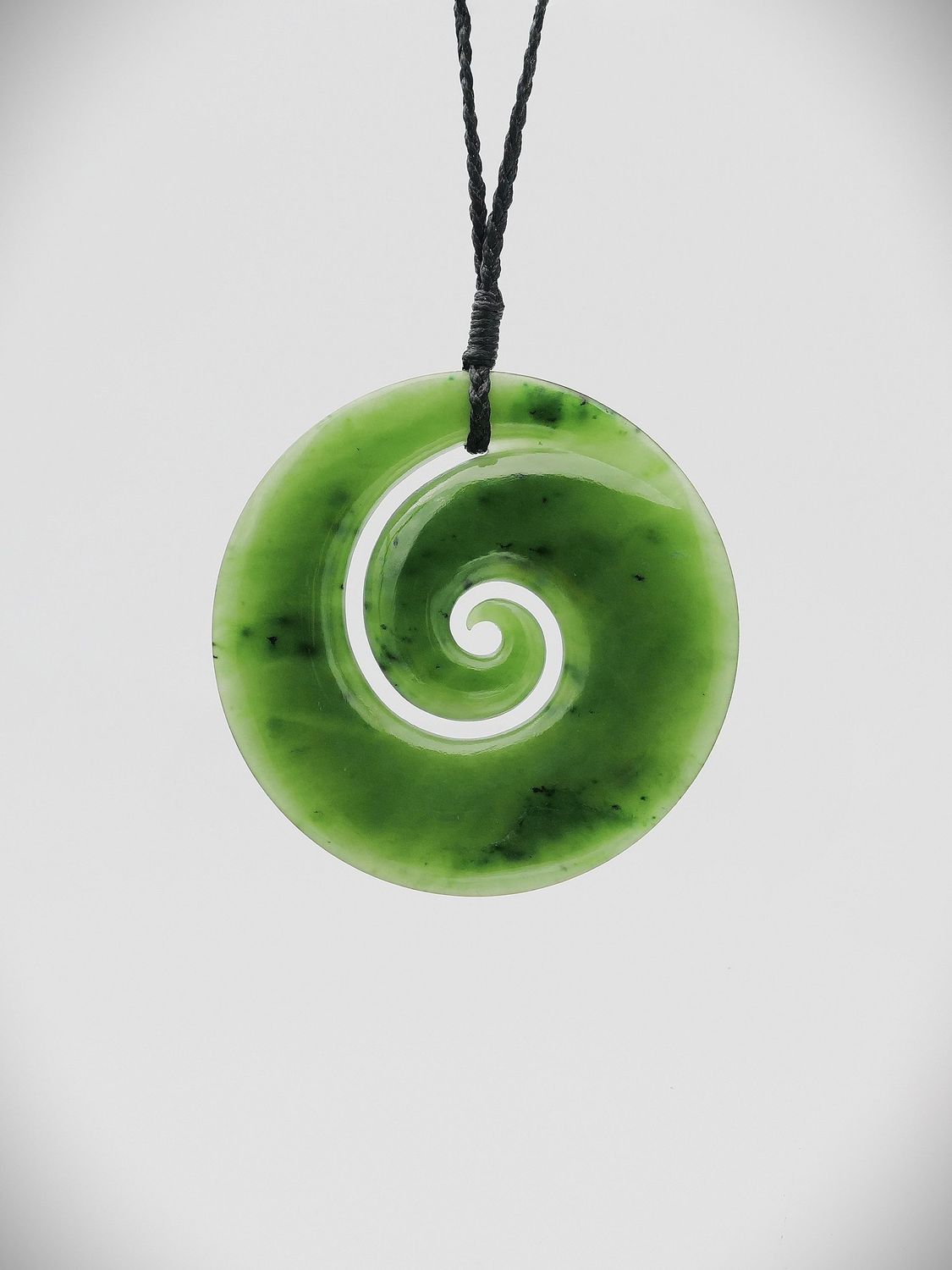 Pounamu koru pendant