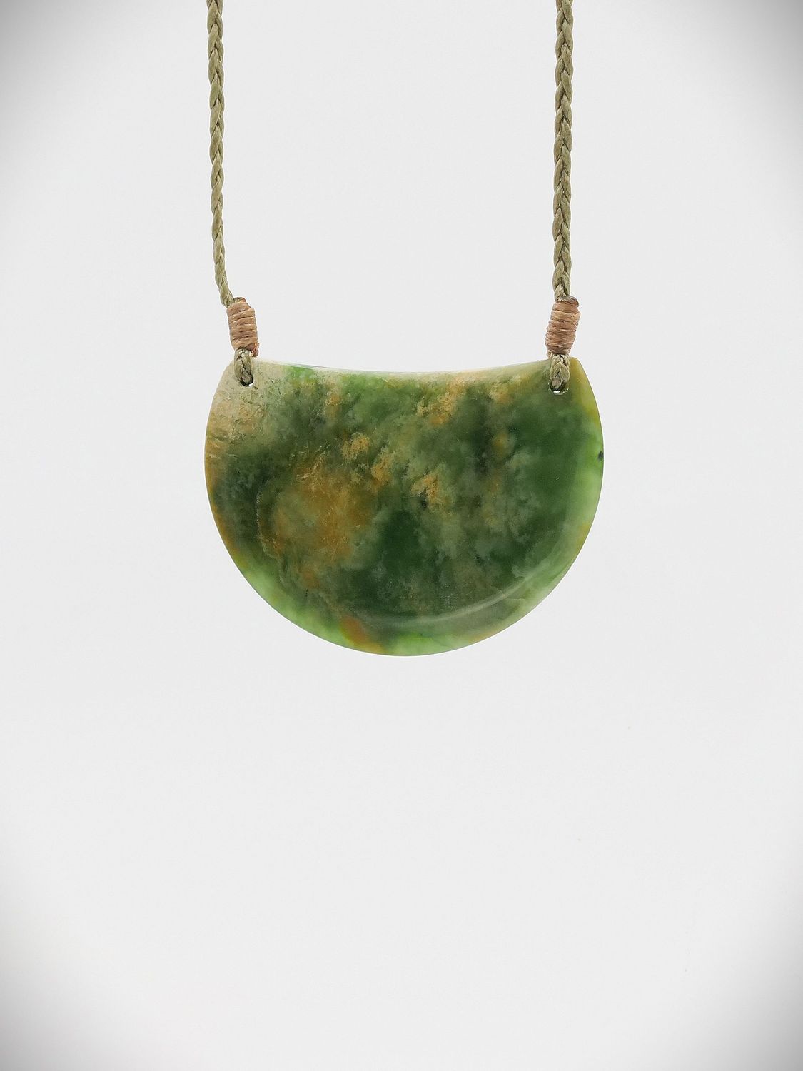 Moko Pounamu Kouma (Breastplate) NZ Genuine Kahurangi Flower Greenstone - Aromaunga