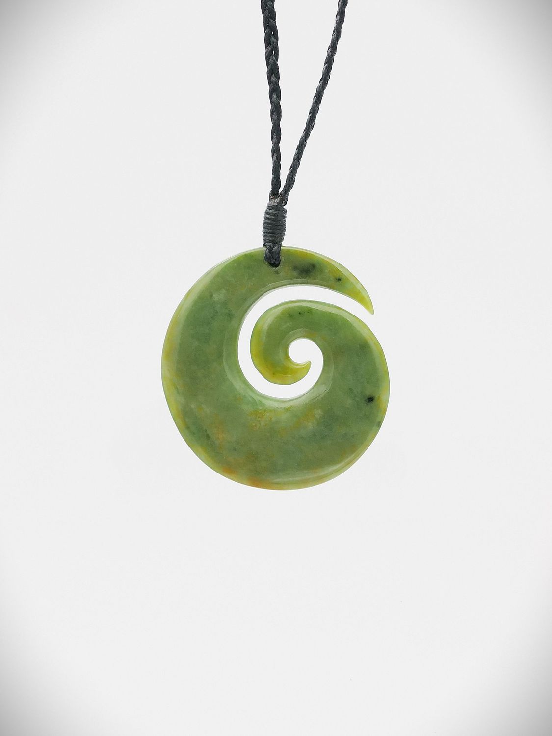 Moko Pounamu Koru Genuine NZ Raukaraka Greenstone - Manutuke