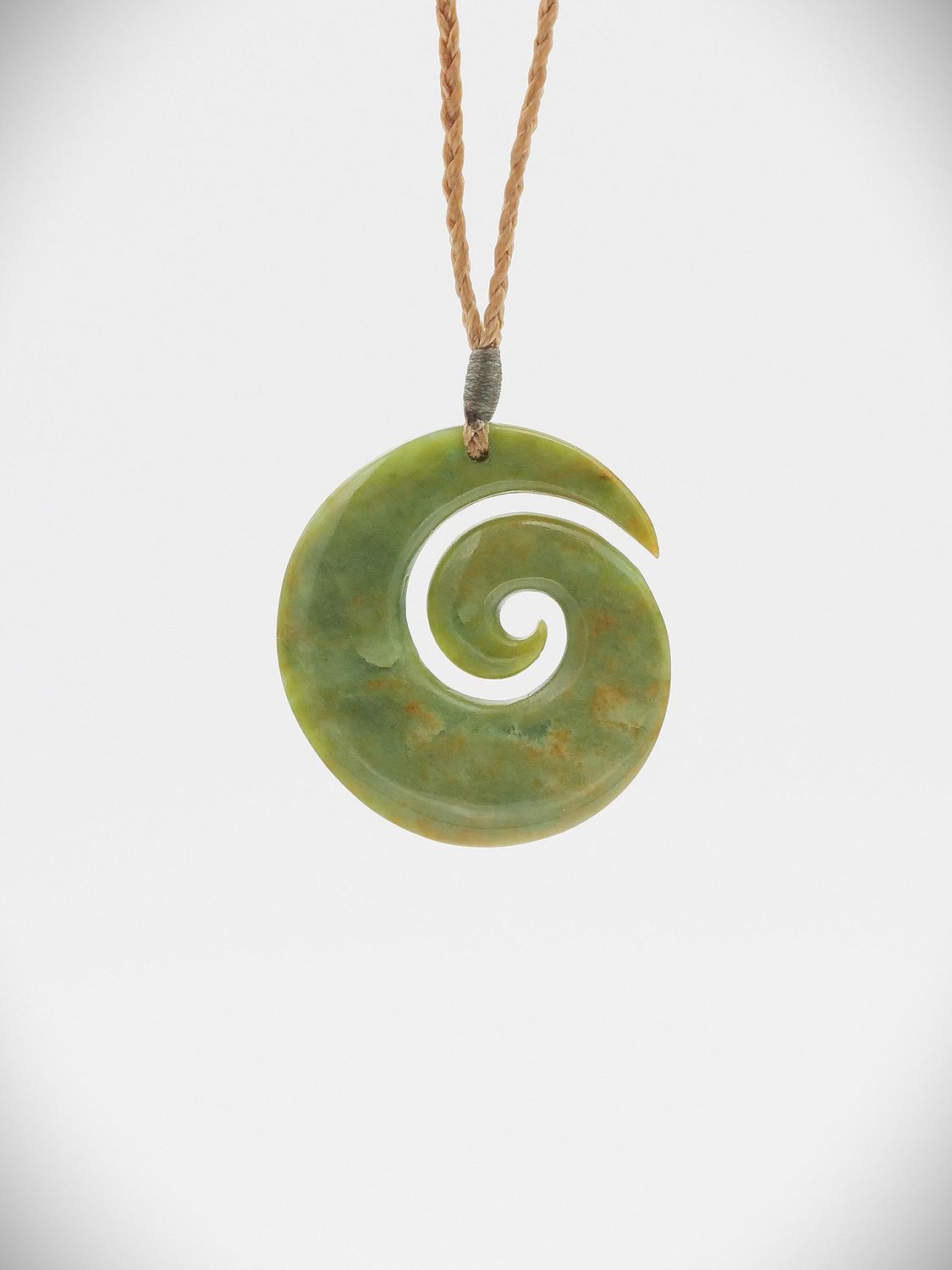 Moko Pounamu Koru Genuine NZ Raukaraka Greenstone - Haurata