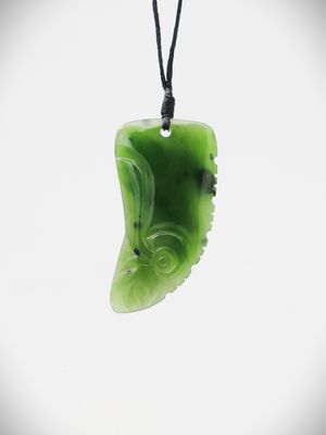 Moko Pounamu Rei Niho (tooth) NZ Genuine Kahurangi Greenstone - Waituhi Moko Pounamu Rei Niho (tooth) NZ Genuine Kahurangi Greenstone - Waituhi