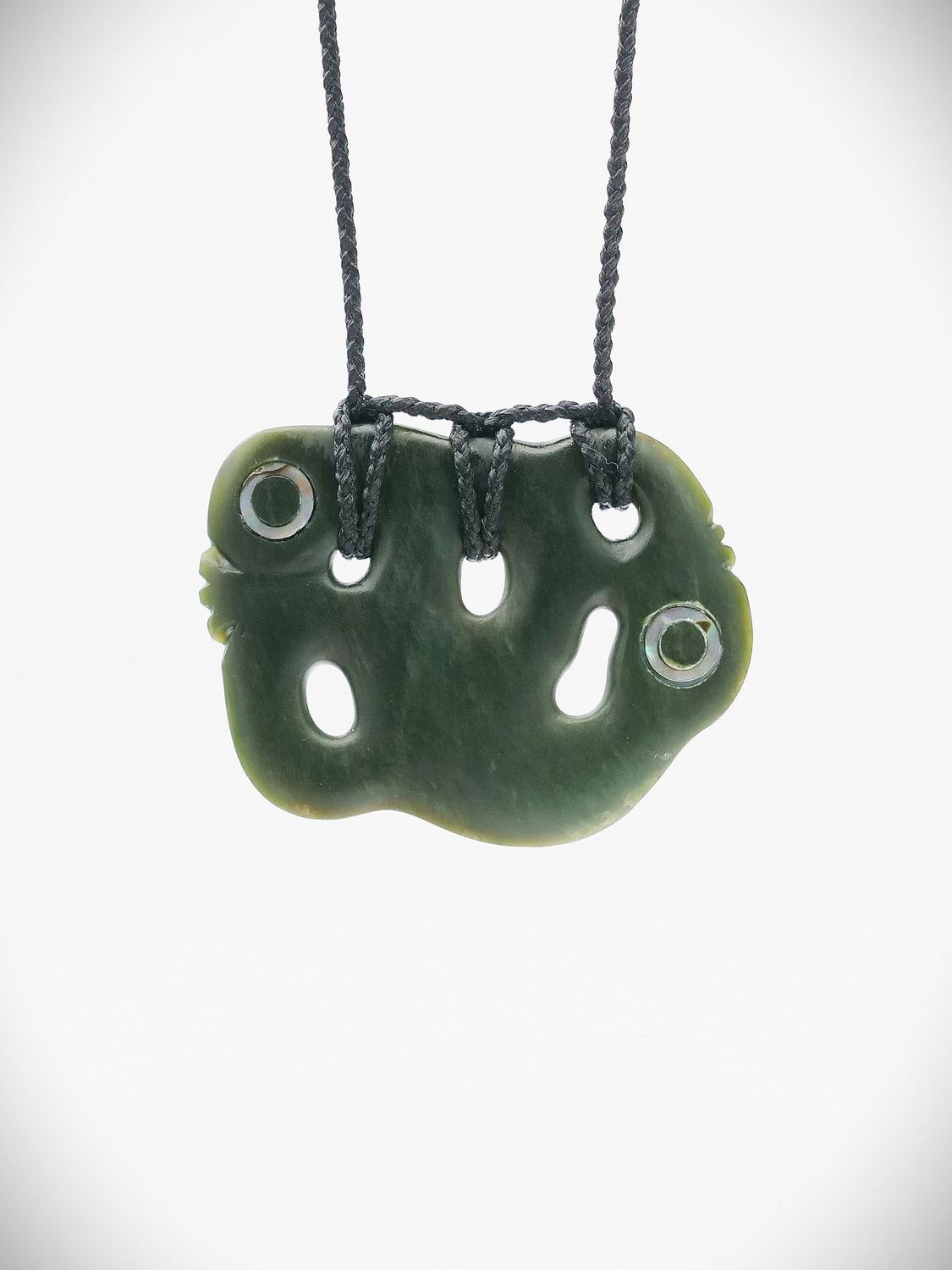 Moko Pounamu Manaia NZ Genuine Kawakawa Greenstone - Te Karaka