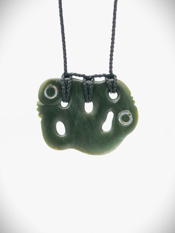 Moko Pounamu Manaia NZ Genuine Kawakawa Greenstone - Te Karaka
