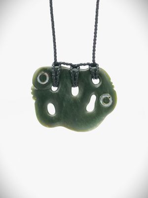 Moko Pounamu Manaia NZ Genuine Kawakawa Greenstone - Te Karaka