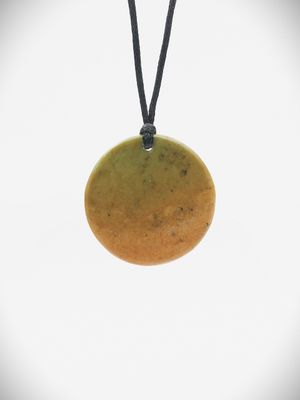 Moko Pounamu Porohita Disc NZ Genuine Raukaraka Greenstone - Mokihinui