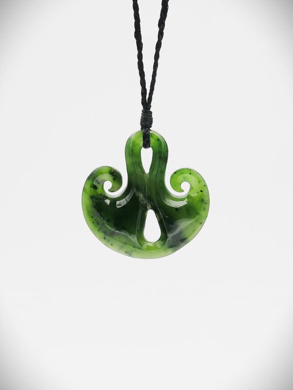 Moko Pounamu Te Whai Rahi (Manta Ray) NZ Genuine Kawakawa Greenstone - Waihirere