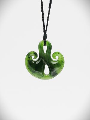 Moko Pounamu Te Whai Rahi (Manta Ray) NZ Genuine Kawakawa Greenstone - Waihirere