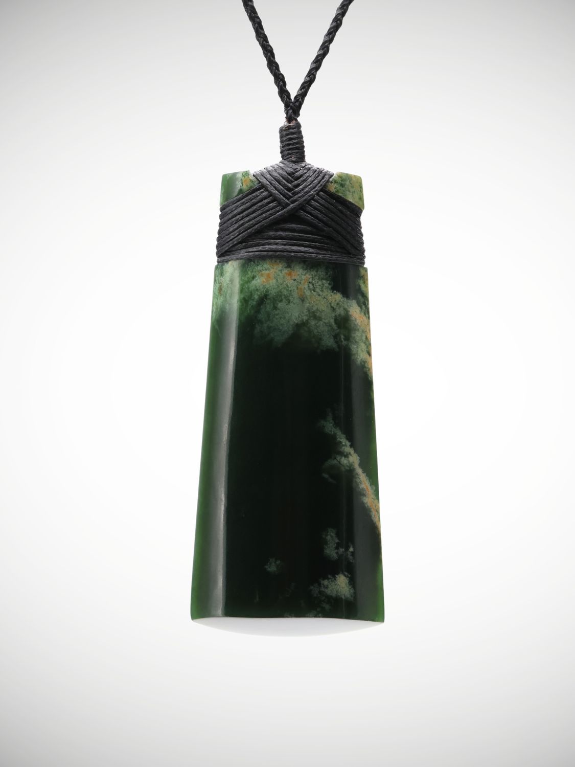 Moko Pounamu Toki Genuine  NZ Kawakawa Flower Greenstone - Aoroa